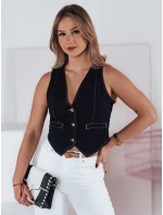 Dámska krátka džínsová vesta JEANSPICE tmavomodrá FashionStreet TY4795