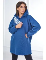 Zateplená mikina s kapucňou z džínsoviny