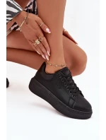 Sneakersy Damskie Na Platformie Big Star SS274244 Czarne