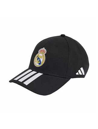 Čiapka s kšiltom adidas Real Madrid, čierno-biela, KQ9575 Čiapka s kšiltom adidas Real Madrid, čierno-biela, KQ9575