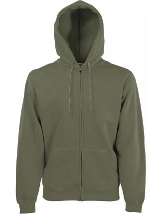 Fruit of the Loom Classic Hooded Sweat Jacket Mikina s kapucňou 16.2062 classic olive Fruit of the Loom Classic Hooded Sweat Jacket Mikina s kapucňou 16.2062 classic olive