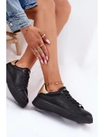 Sneakersy Damskie Z Eko Skóry Big Star RR274257 Czarne