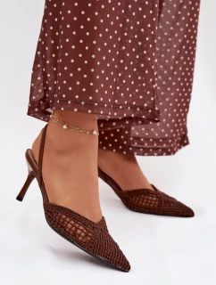 Sandále na podpätku model 224494 Vykročte štýlovo