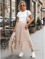PASTELLA béžová tylová sukňa FashionStreet CY0422 PASTELLA béžová tylová sukňa FashionStreet CY0422