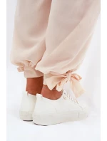 Dámske tenisky na platforme z ECO kože Big Star - biele