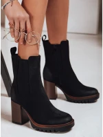 Dámske semišové čižmy čierne FashionStreet ZY1319
