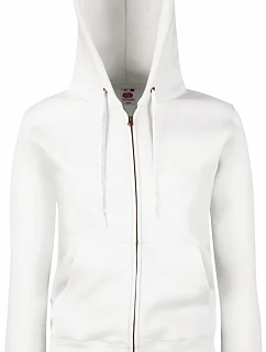Fruit of the Loom Premium Lady-Fit Hooded Jacket Dámska mikina s kapucňou 16.2118 biela