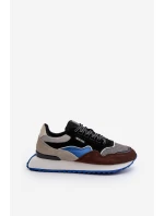 Sneakersy Męskie Big Star NN174322 Memory Foam System Brązowo-Czarne Sneakersy Męskie Big Star NN174322 Memory Foam System Brązowo-Czarne