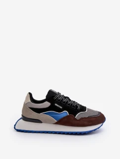 Sneakersy Męskie Big Star NN174322 Memory Foam System Brązowo-Czarne