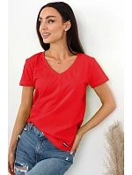 Dámske tričko s krátkym rukávom Serek brown - Off Pink