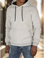 Pánska základná mikina s kapucňou svetlo šedá FashionStreet BX5862