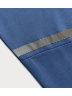 Svetlomodré pánske teplákové nohavice s reflexnými prvkami (8K189-17)