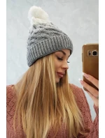 Fleecová čiapka Ilona K218 sivá+biela