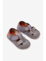 Kapcie Milami Dziecięce Na Rzepy Szare Reathiana