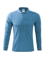 Single J. LS pánske polo tričko azúrovo modré