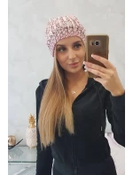Dámska čiapka s brmbolcom Maria K335 púdrovo ružová