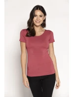 Blúzka Carla s krátkym rukávom Antique pink - Babell