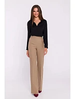 Svetlohnedé nohavice Bootcut S371 - Stylove Svetlohnedé nohavice Bootcut S371 - Stylove