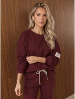 Dámska tepláková súprava „Masełko“ v bordovej farbe od FashionStreet AY1235 Dámska tepláková súprava „Masełko“ v bordovej farbe od FashionStreet AY1235
