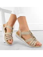 Pohodlné sandále Rieker W RKR680 beige Pohodlné sandále Rieker W RKR680 beige