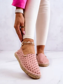 Dámske espadrilky s bodkami Big Star JJ274869 Ružová