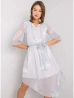 Šaty LK SK 508085.77P svetlo šedá