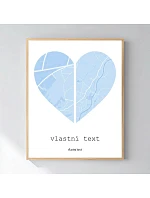 Personalizovaný magický fotorámik – 50x70 – Dve miesta, jedno srdce Personalizovaný magický fotorámik – 50x70 – Dve miesta, jedno srdce