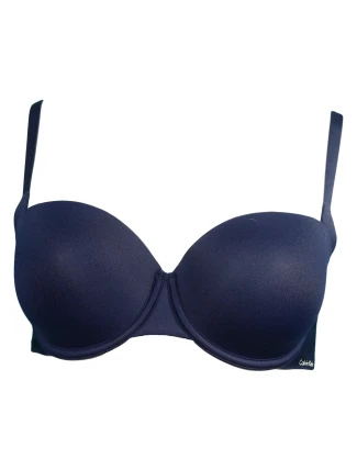 Podprsenka balkónová QF1833E-0PP modrá - Calvin Klein
