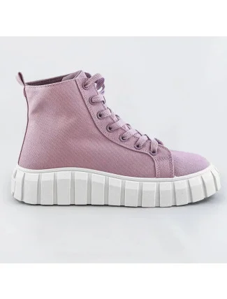 Šnurovacie topánky vo vresovej farbe z imitácie semišu (XA060) Šnurovacie topánky vo vresovej farbe z imitácie semišu (XA060)