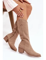 Kozačky Kovbojky Dámské Khaki Jazelle