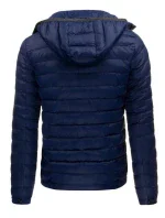 Pánska prechodová prešívaná bunda tmavo modrá - Tmavo modrá / L - DSTREET