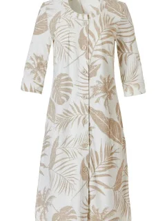 Dámska froté nočná košeľa 70231-144-6 béžová-potlač - Pastunette