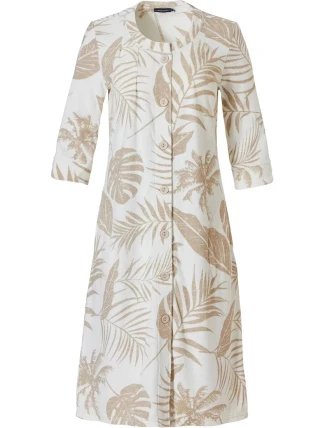 Dámska froté nočná košeľa 70231-144-6 béžová-potlač - Pastunette