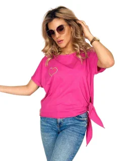 Dámska blúzka Heart pink - MM FASHION