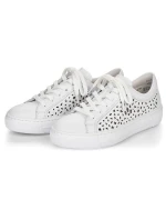 Pohodlné kožené topánky Rieker W RKR641 white