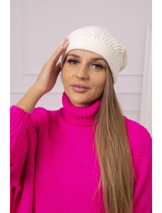 Dámska čiapka Uliana K408 light ecru