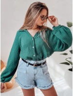 Dámska mušelínová košeľa oversize MUSLINEA zelená FashionStreet DY0474 Dámska mušelínová košeľa oversize MUSLINEA zelená FashionStreet DY0474