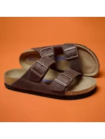 Dámske žabky Birkenstock Arizona Soft Footbed Oiled Leather Habana (0452763)