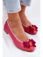 Kožené baletné topánky Maciejka P6801-15 Fuchsia