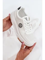 Sneakersy Damskie Na Platformie Big Star RR274572 HI-POLY SYSTEM Białe