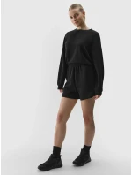 Dámske teplákové šortky s modalom 4F - čierne Dámske teplákové šortky s modalom 4F - čierne