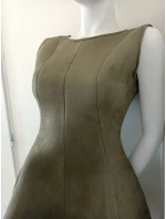 Dámske šaty M456 olivové - Figl