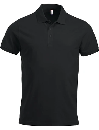 Clique Classic Lincoln S/S Pánske polo tričko z hrubej bavlny 67.8244 čierne