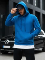 Pánska mikina s kapucňou modrá FashionStreet BX5081
