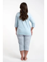 Talianska móda Salli r.3/4 sp.3/4 farba:modrá/print