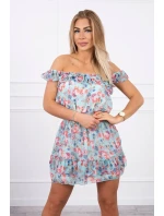 Španielske šaty do pása v mätovej farbe Španielske šaty do pása v mätovej farbe