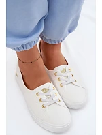 Dámské tenisky bílo-zlaté Lee Cooper LCW-26-02-4043