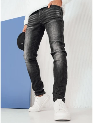 Pánske čierne džínsové nohavice FashionStreet UX4243
