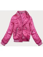 Ružová dámska bunda typu "bomber" (B8123-83)