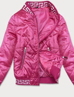 Ružová dámska bunda typu "bomber" (B8123-83)
